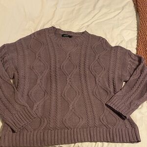 Lavender Cable Knit Sweater